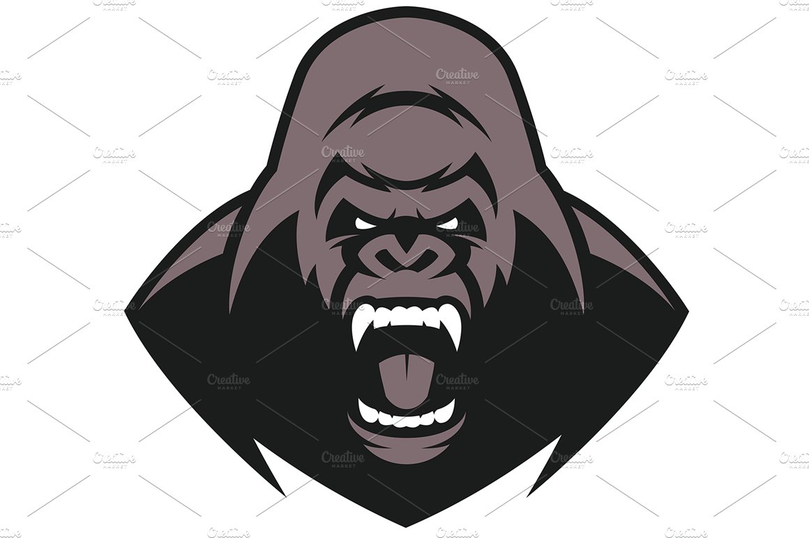 Angry gorilla logo preview image.