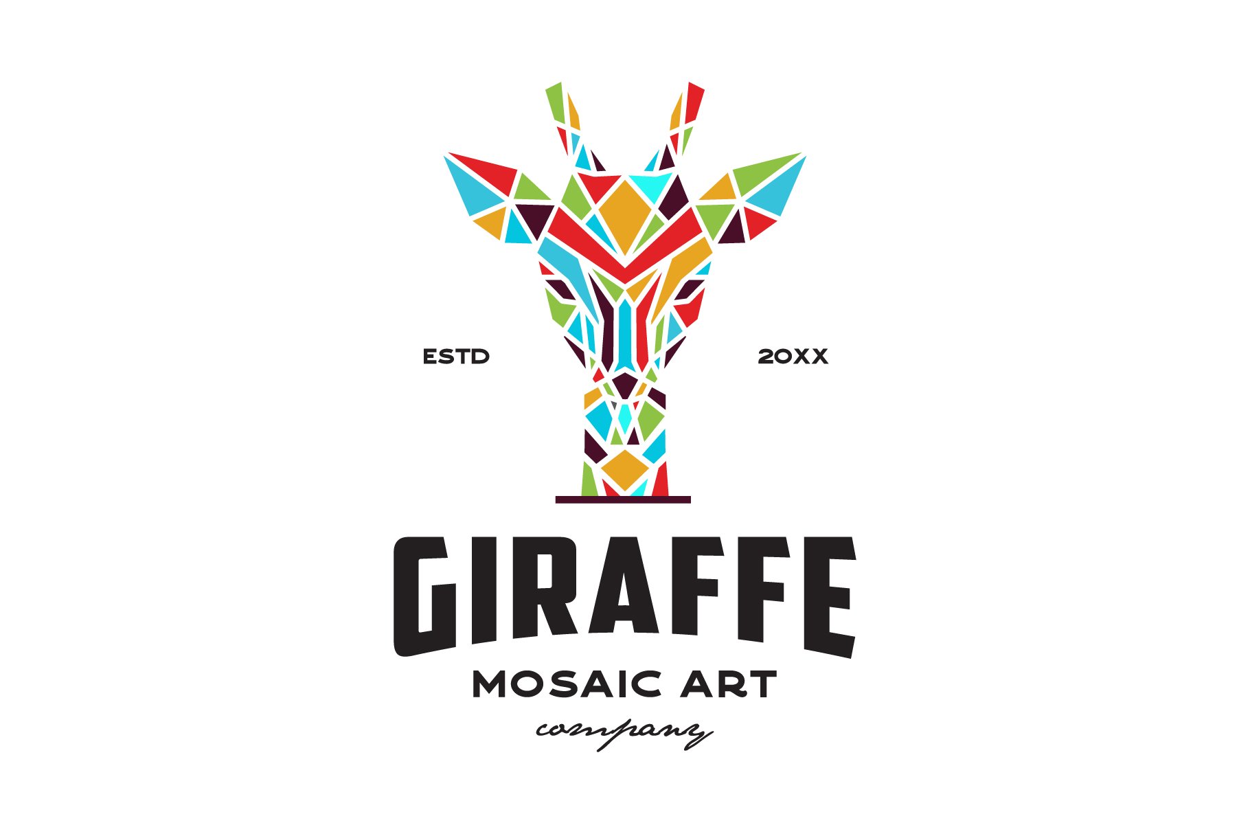 Mosaic Giraffe Logo cover image.