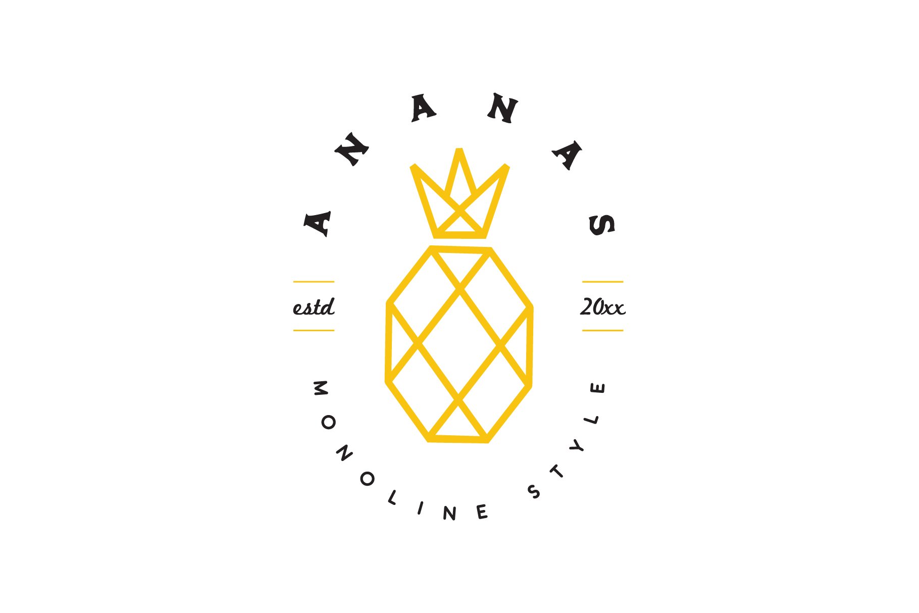 Monoline Pineapple Logo cover image.