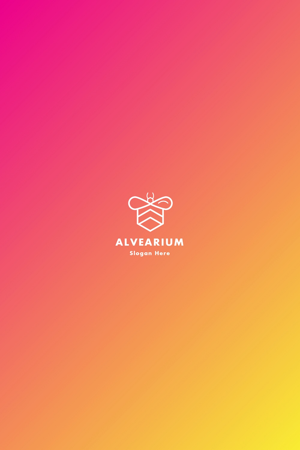 Alvearium Bee Logo Design pinterest preview image.