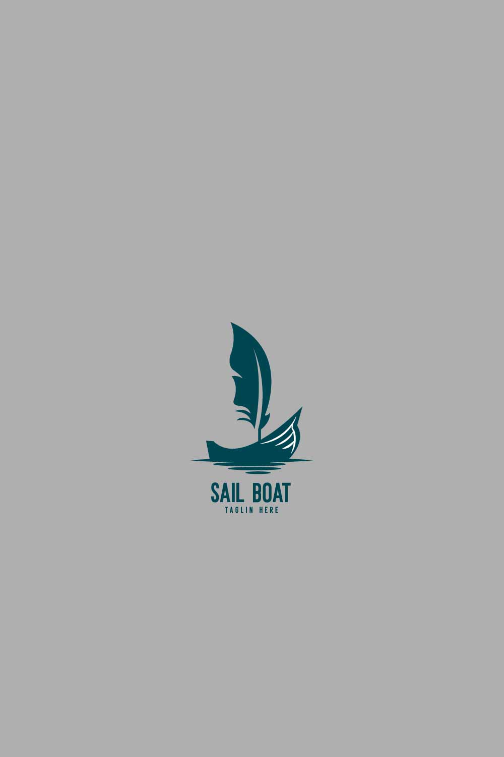 Premium Sailboat Logo Design Vector pinterest preview image.