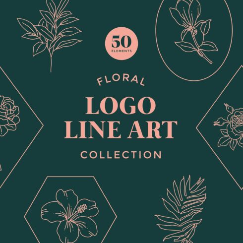 Floral Logo Line Art Set cover image.