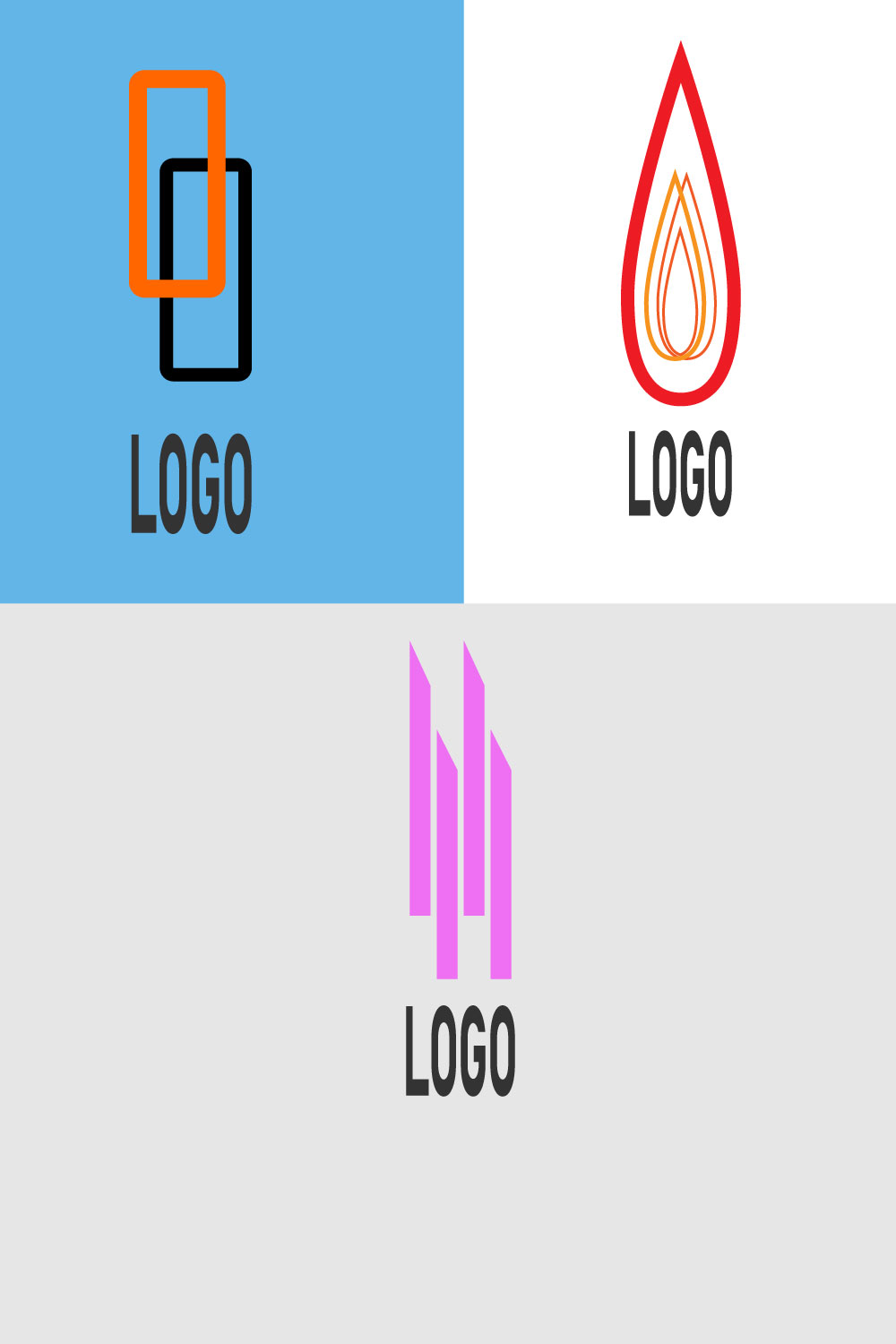 3 LOGO DESIGN pinterest preview image.