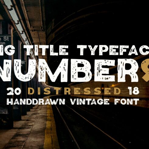Number9 - Handdrawn Vintage Font cover image.