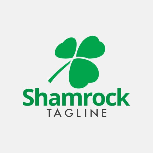 Shamrock leaf logo template cover image.