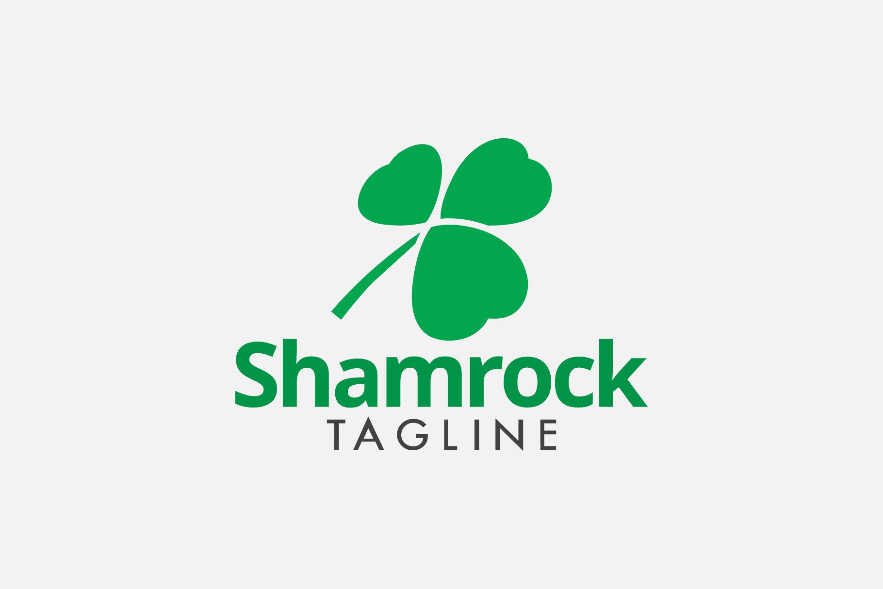Shamrock leaf logo template cover image.