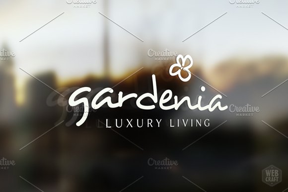 Gardenia Logo Template preview image.
