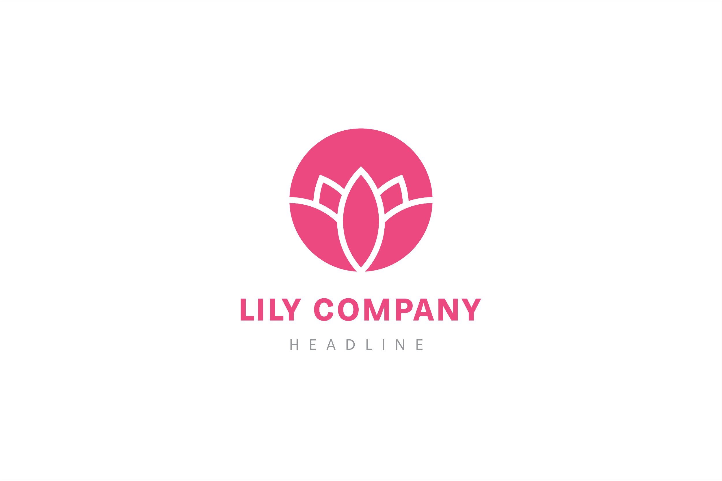 Lily logo template. preview image.