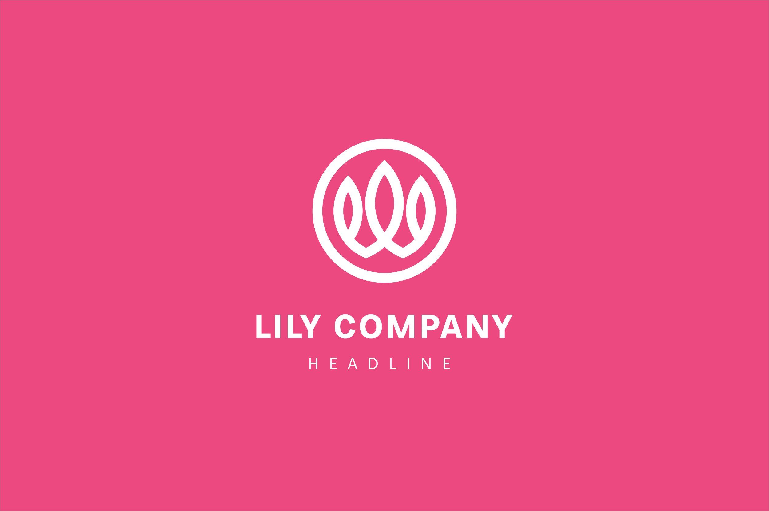 Lily logo template. preview image.