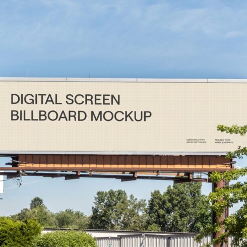 Long Digital Billboard Mockup PSD cover image.
