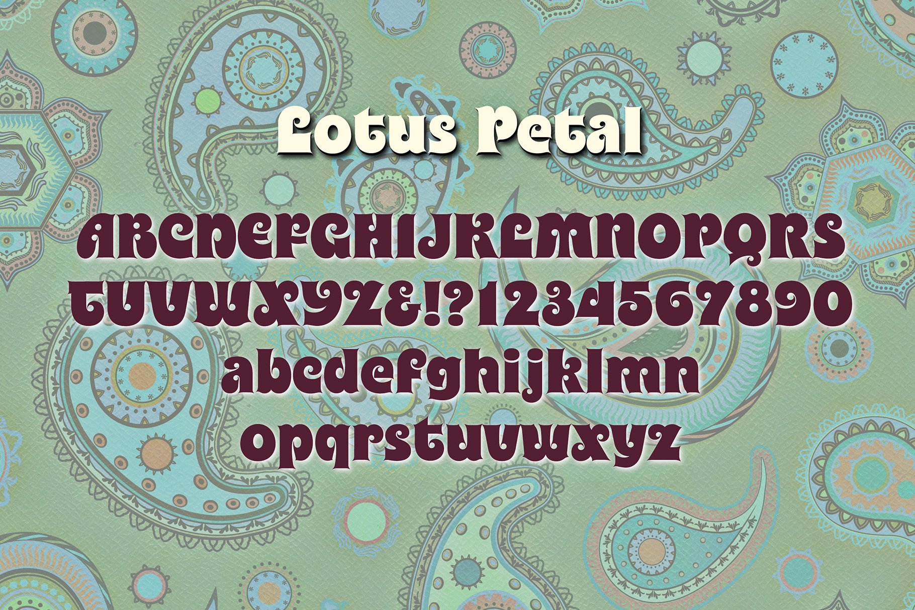 Lotus Petal Font preview image.