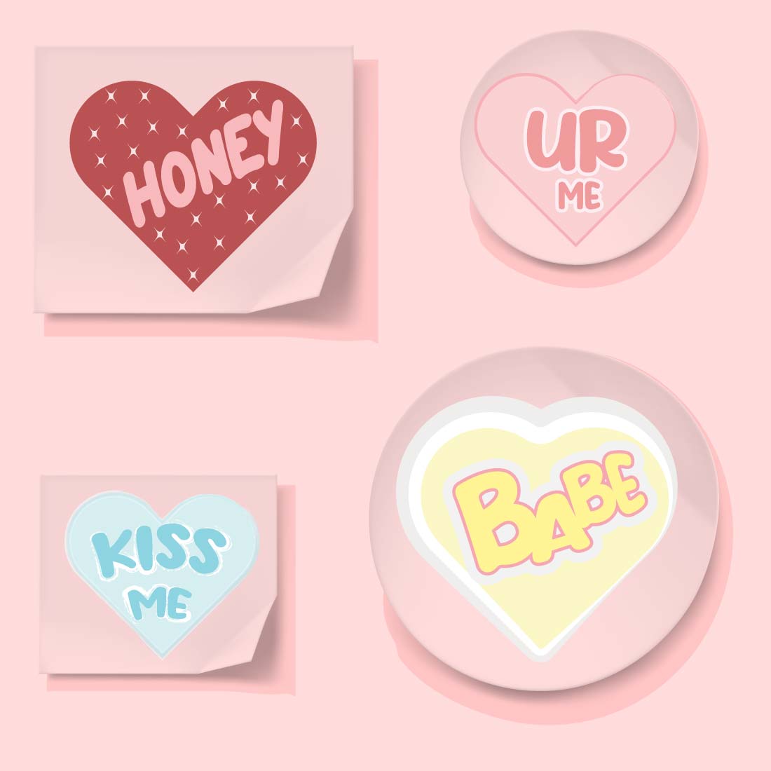 lovely conversation vector hearts collection 01 787
