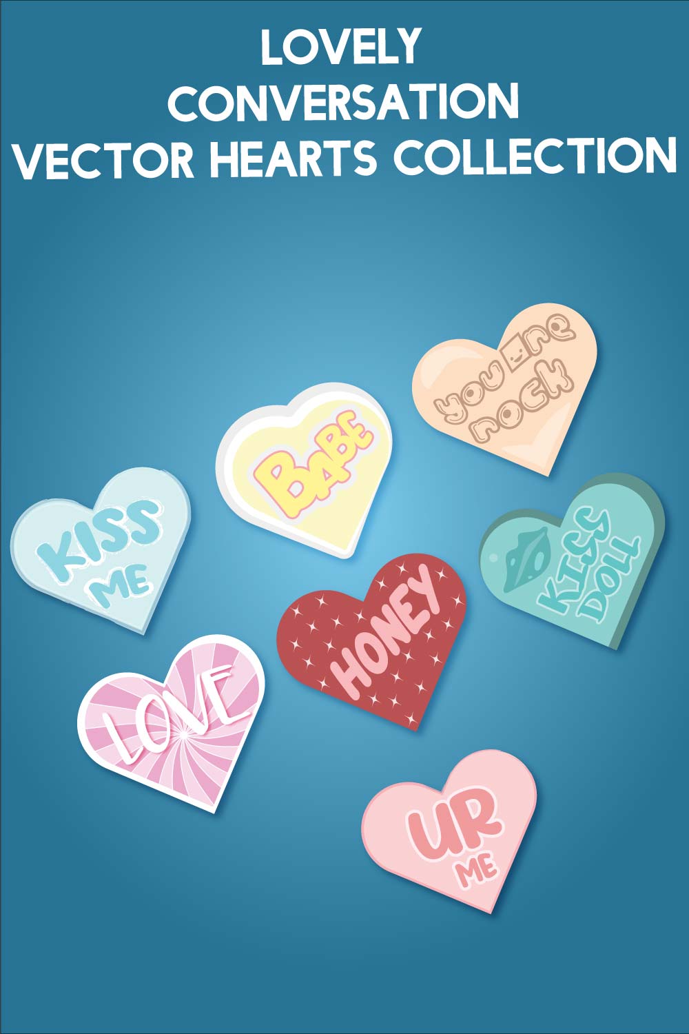 Lovely conversation vector hearts collection pinterest preview image.