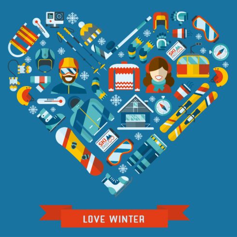 Love Winter Stylized Heart cover image.