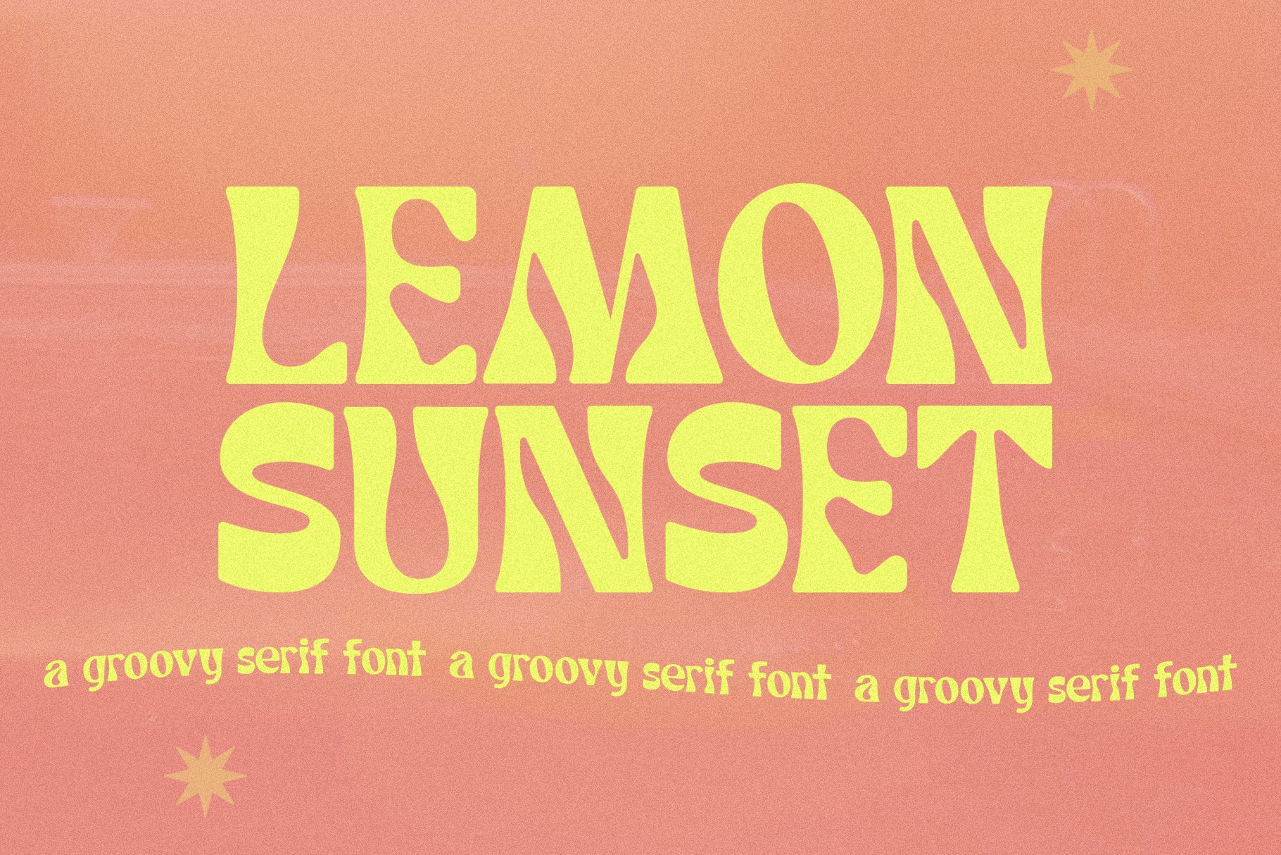 Lemon Sunset | Retro Serif Font cover image.