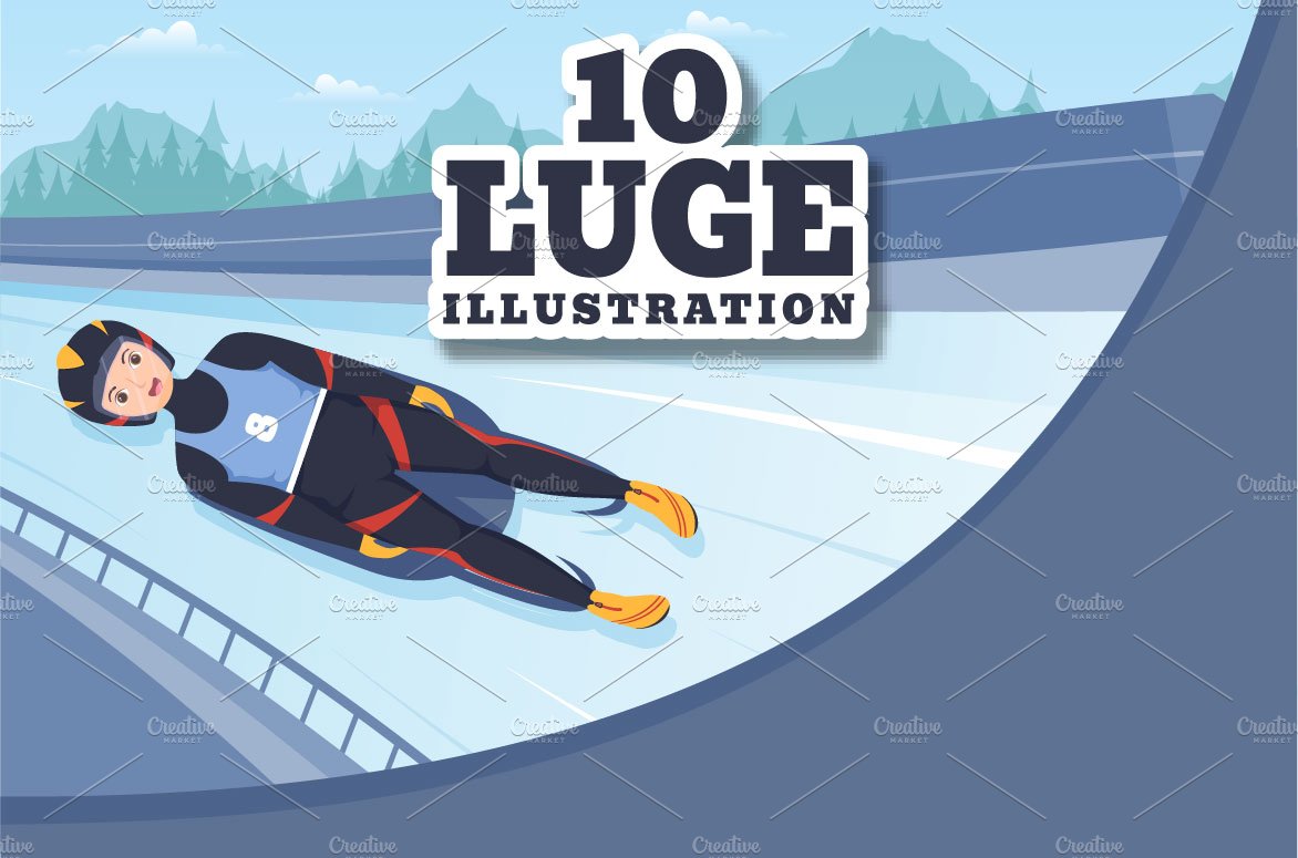 10 Luge Winter Sport Illustration cover image.