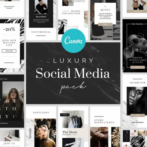 Canva Luxury Socia Media Instagram cover image.