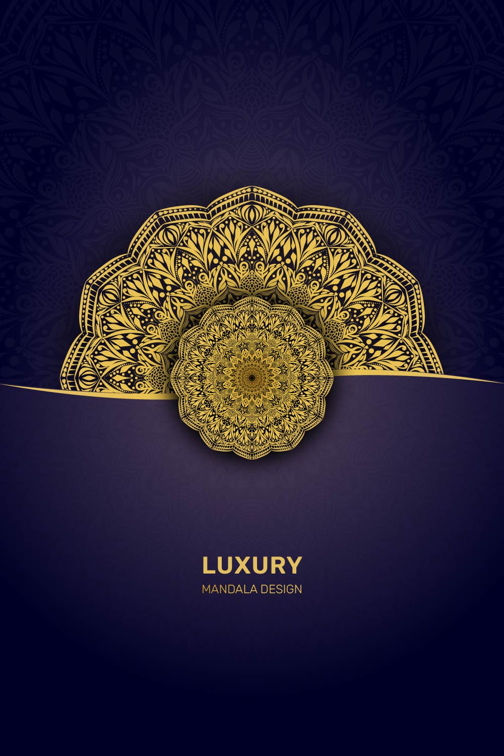 Luxury Mandala design pinterest preview image.