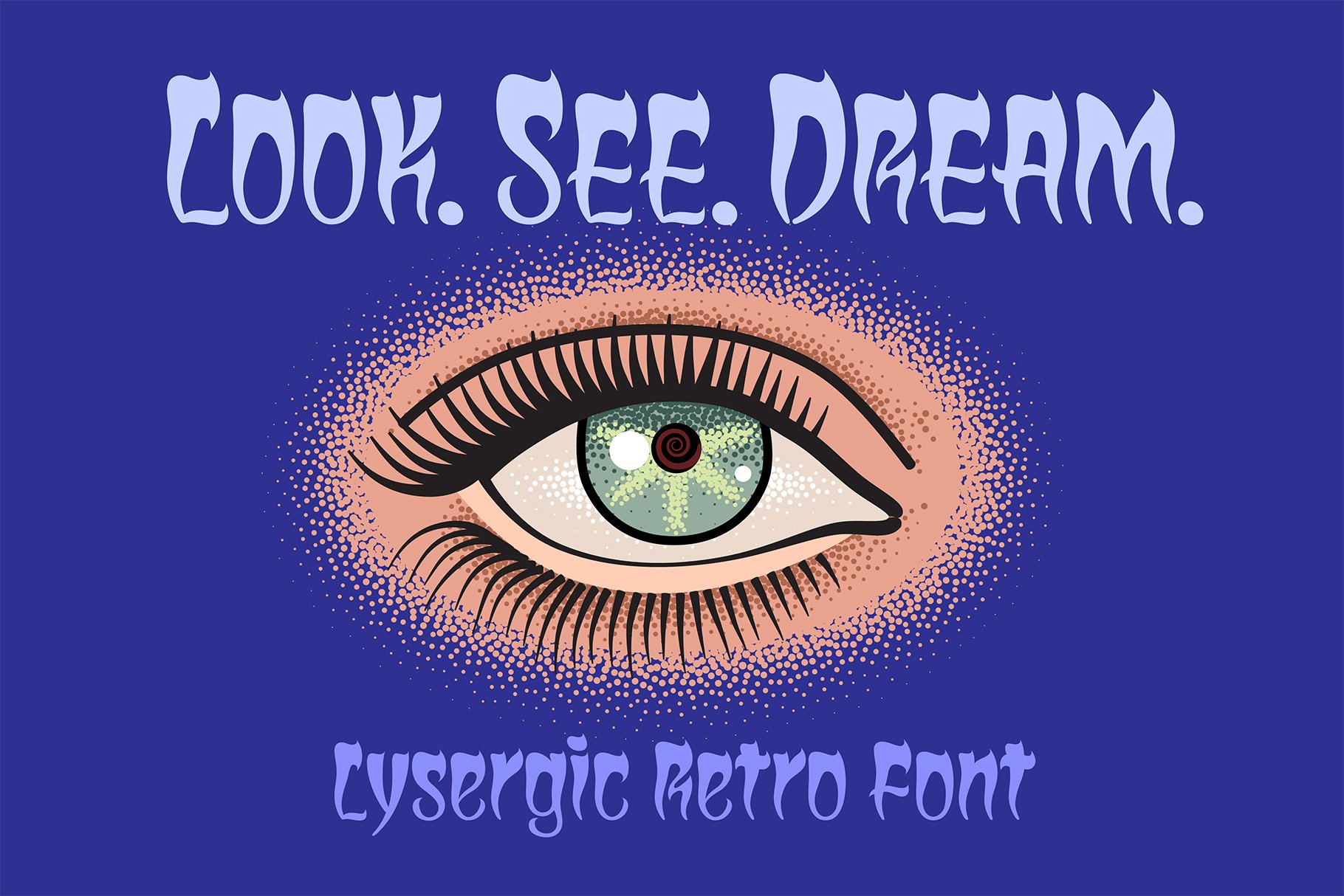Lysergic Font preview image.