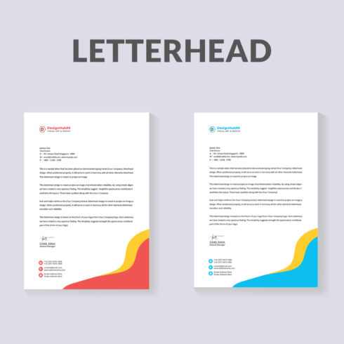 business letterhead design cover image.