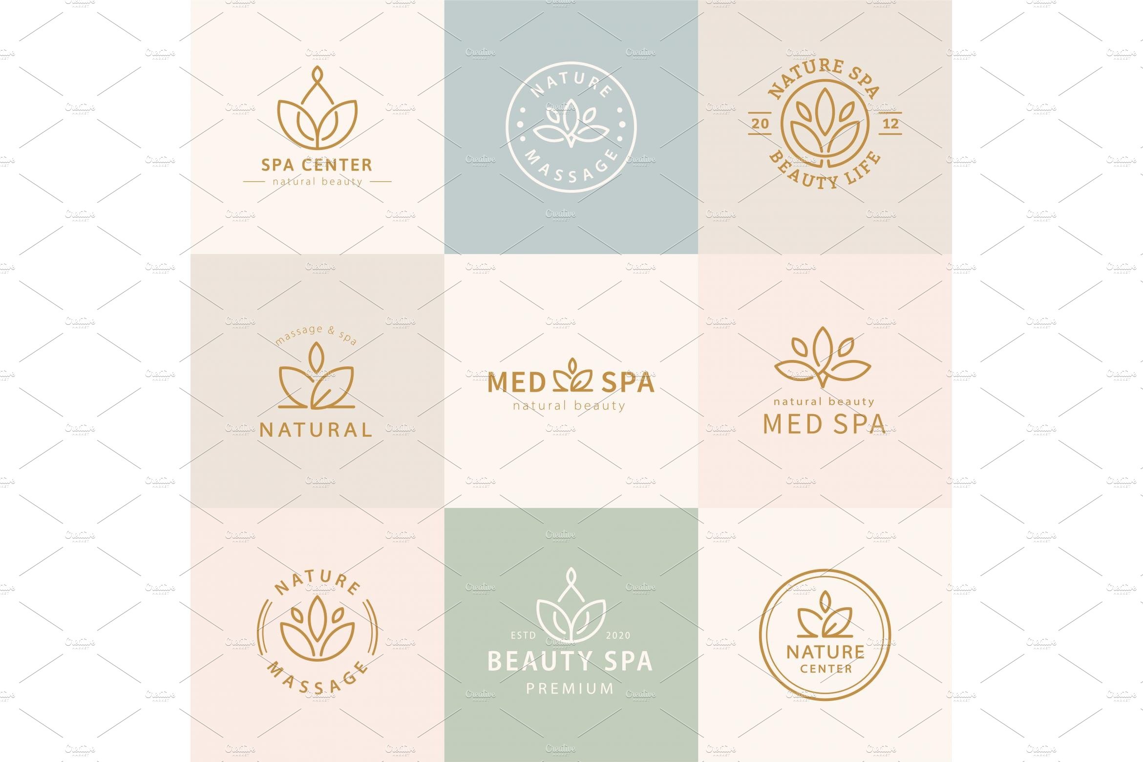 Set of lotus logo design cover image.