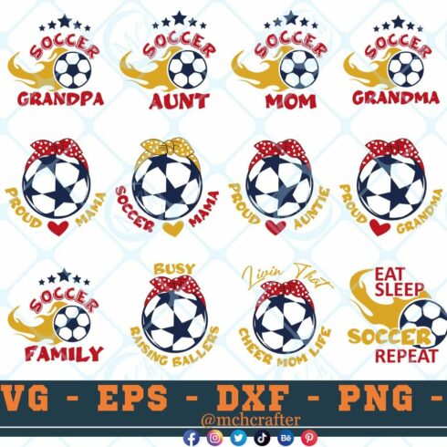 Soccer SVG Bundle Soccer Family SVG cover image.