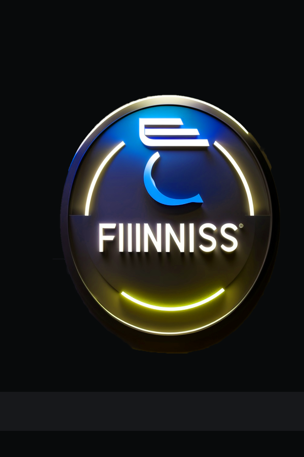 3D custom logo design for fitness club and forums pinterest preview image.