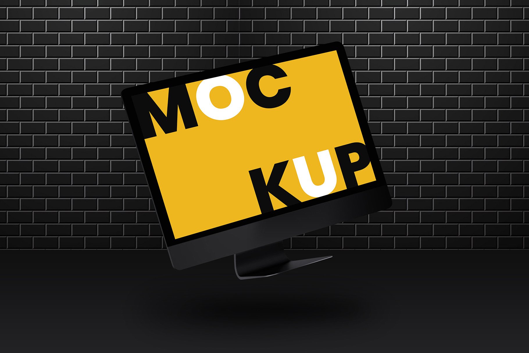 Dark Desktop Mockup Template cover image.