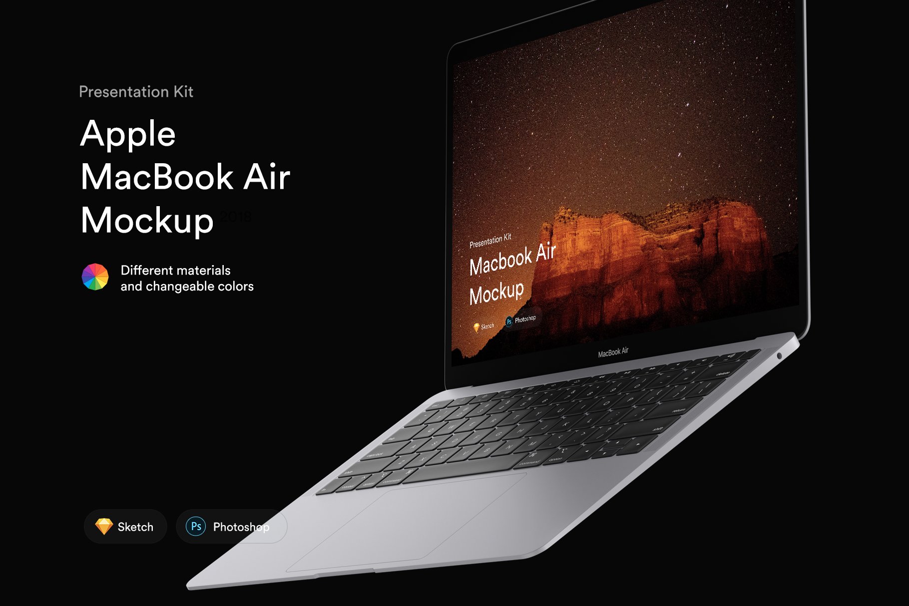 MacBook Air Mockups (2018) | PK cover image.