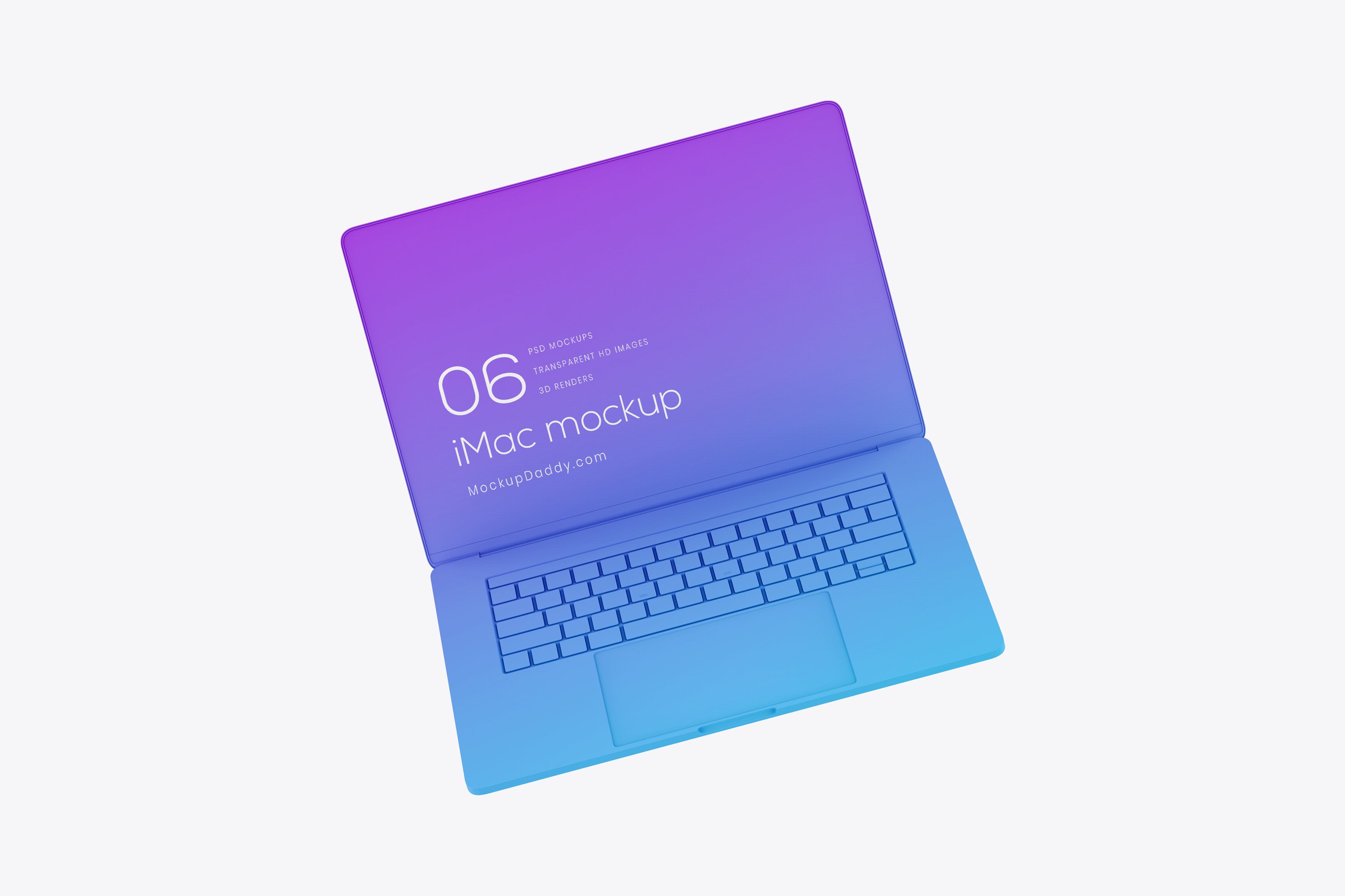 macbook pro floating clay 4k mockup 323