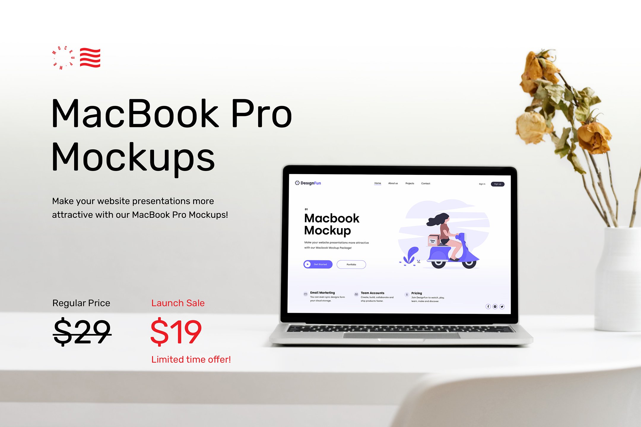 MacBook Mockups - Workspace Mockups preview image.