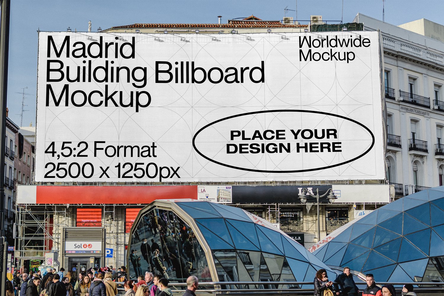Madrid Urban Billboard Mockup cover image.