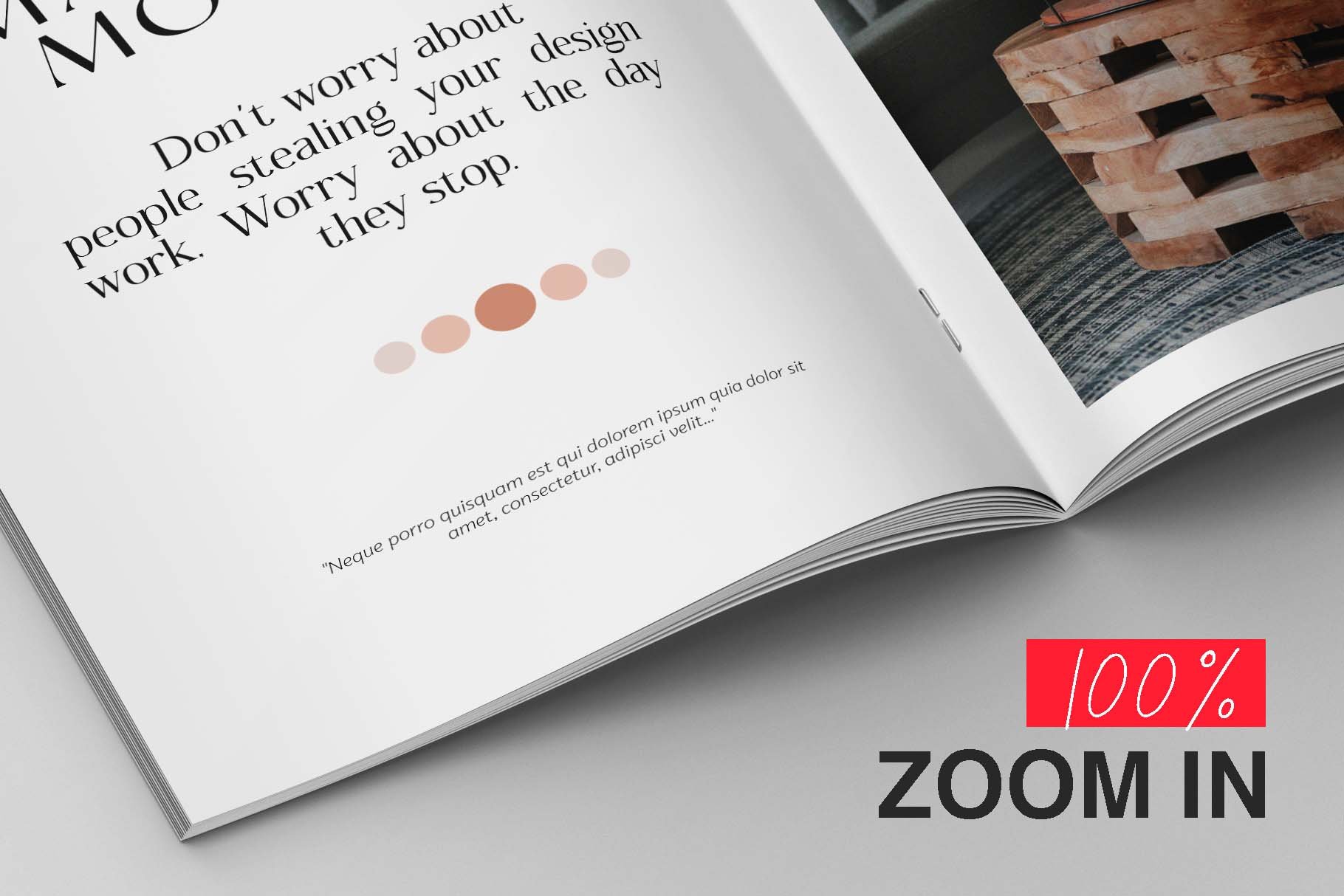 magazine mockup zoom in 414