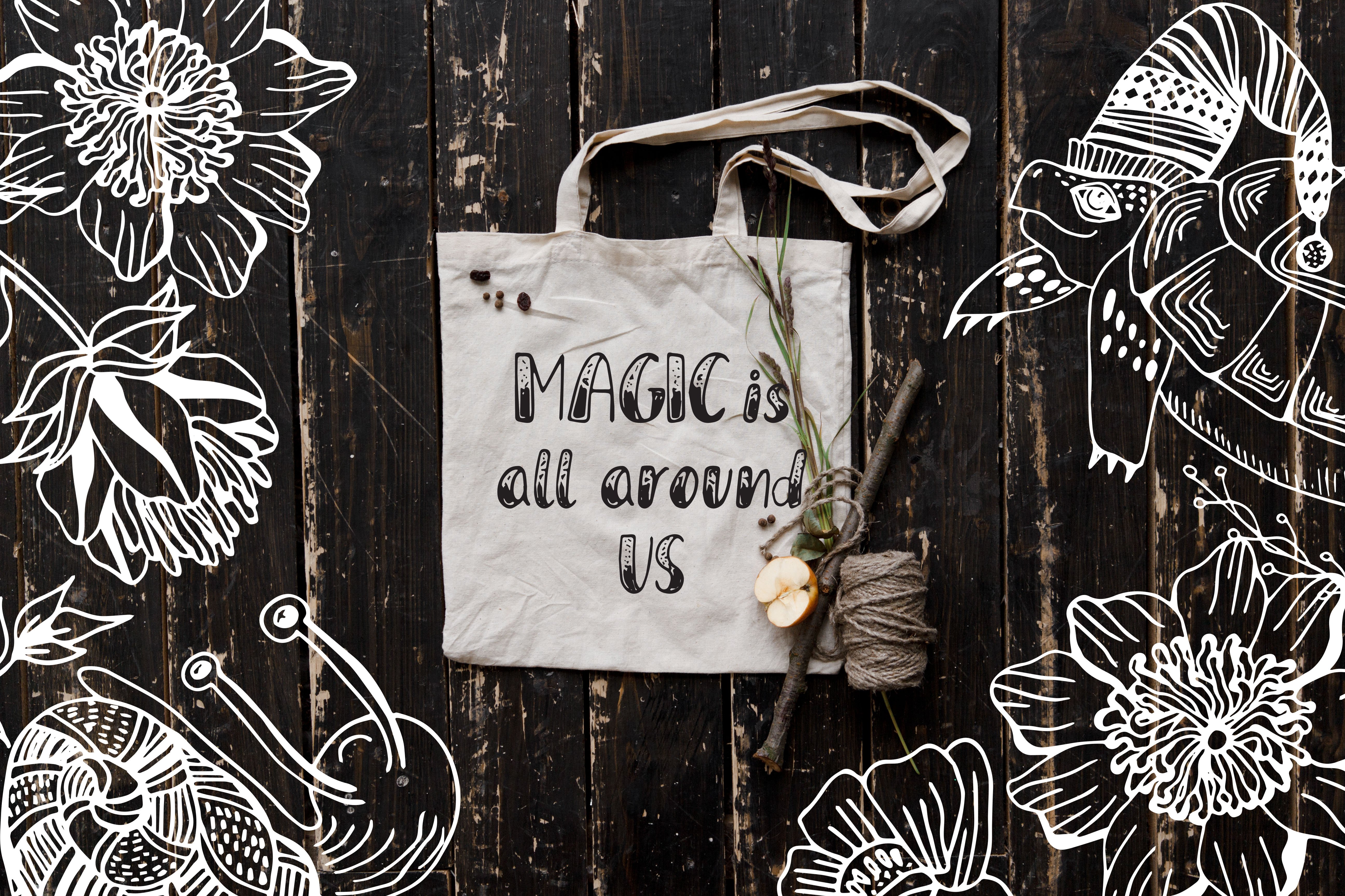 Magical Powder - typeface & elements preview image.