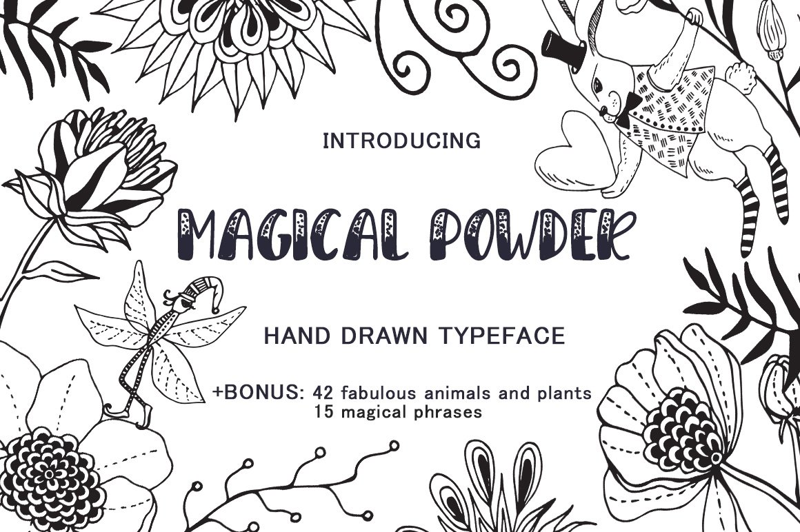 Magical Powder - typeface & elements cover image.