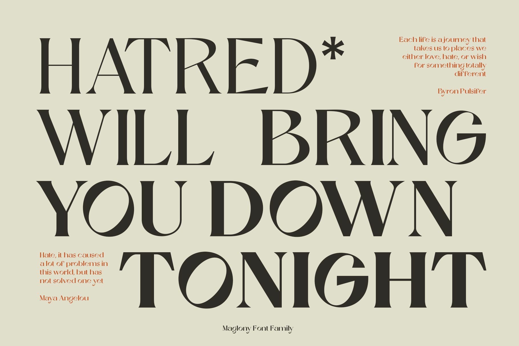Maglony Typeface preview image.