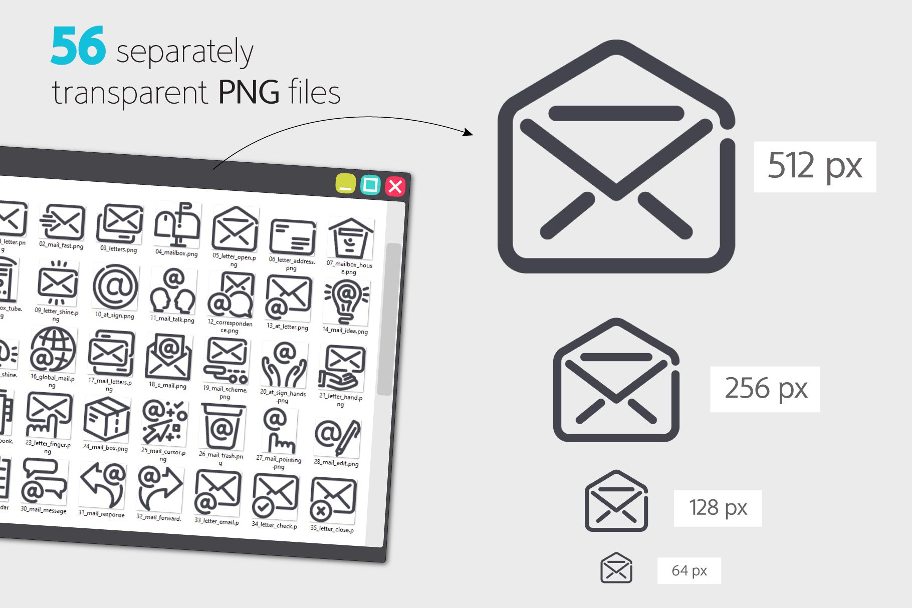 mail line icons set3 576