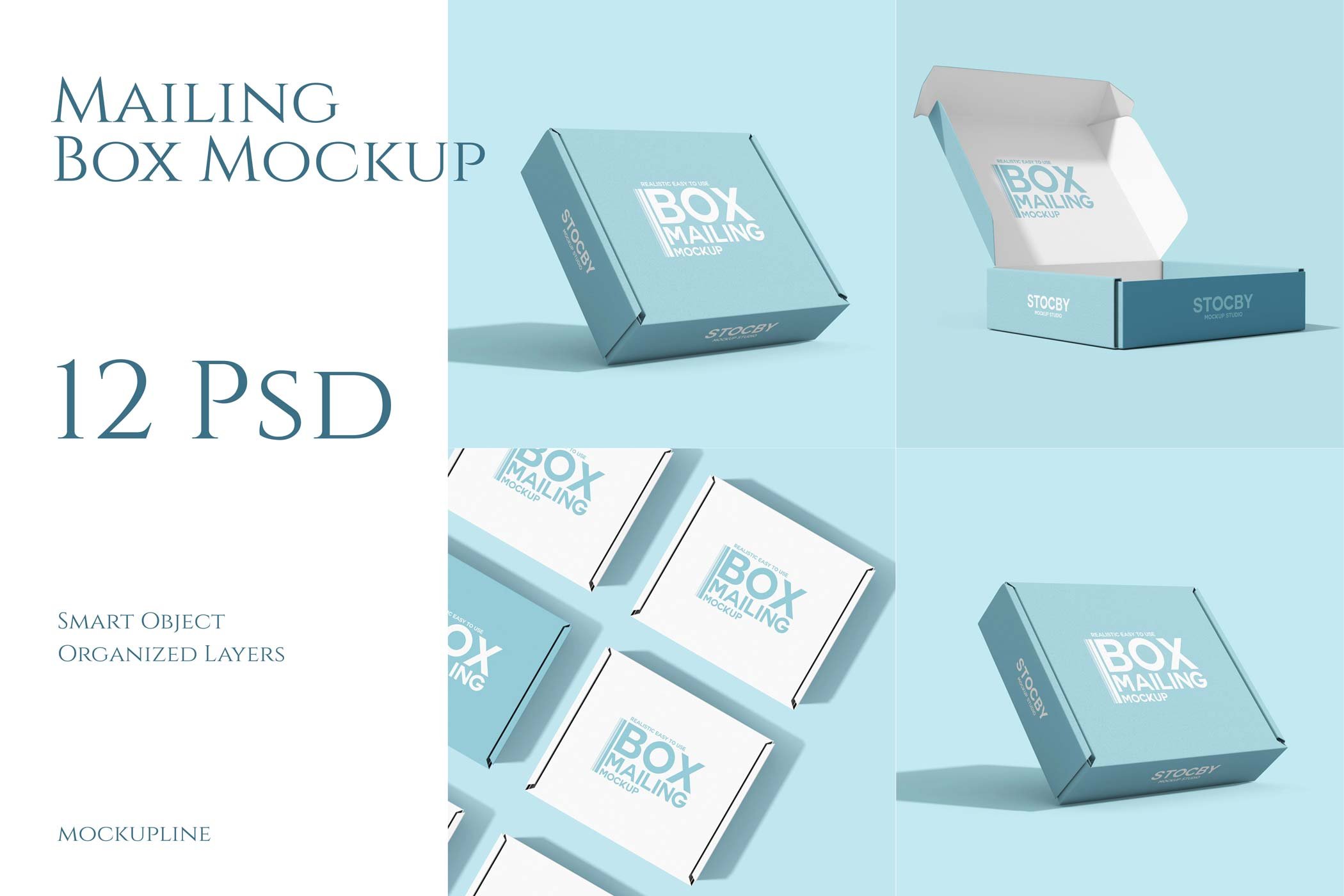 Mailing Box Mockup Set cover image.