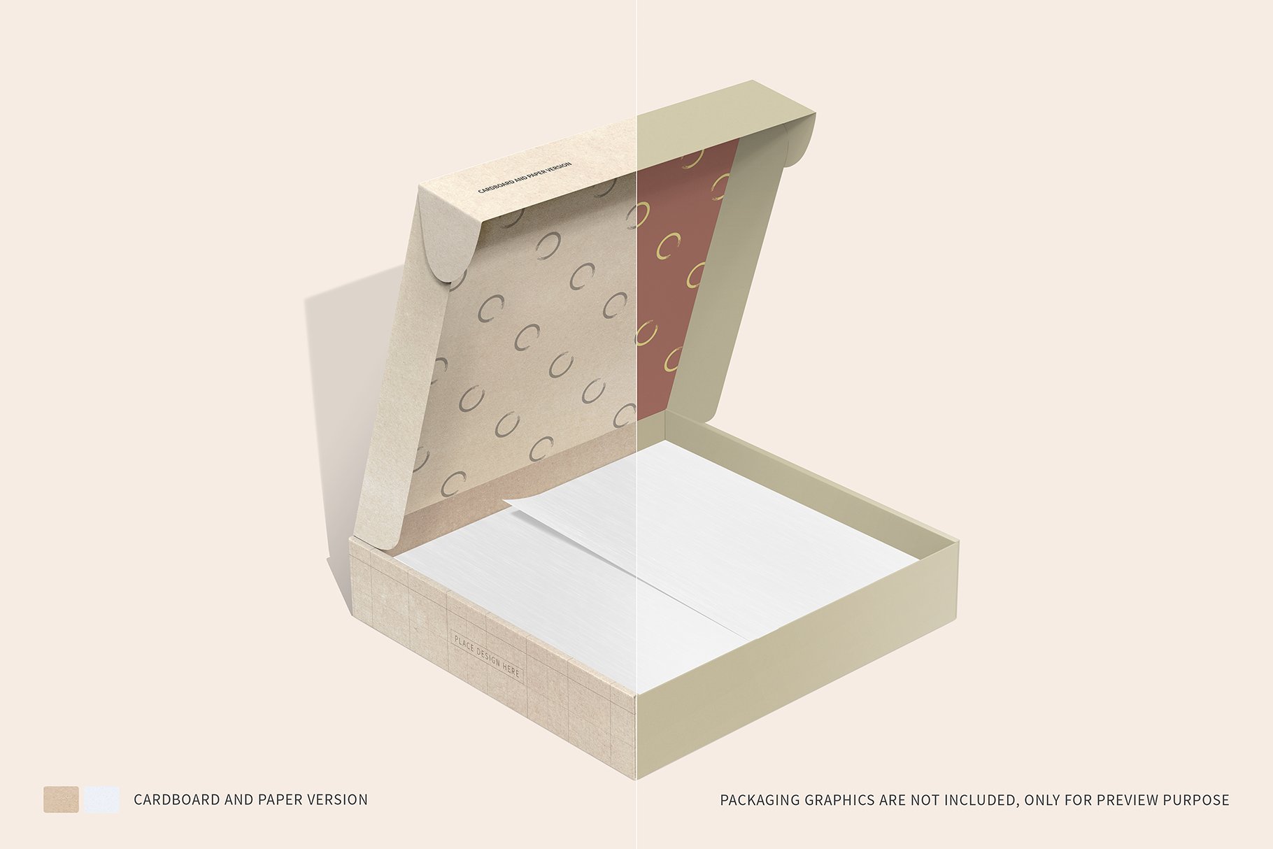 Premium Vector  Paper food box packaging mockups