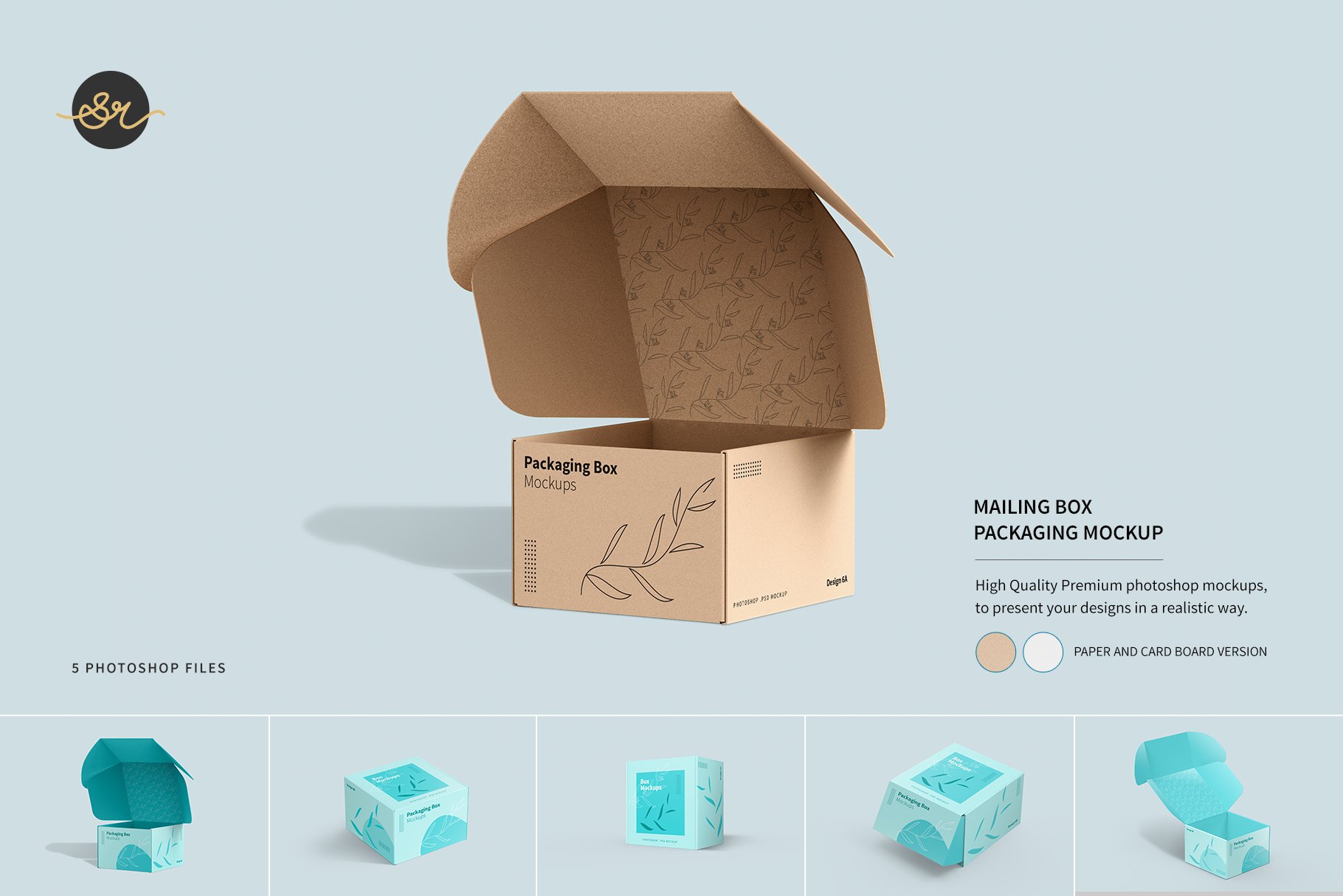 Mailing Box Packaging Mockups cover image.