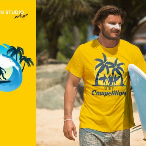 Surfers T-Shirt Mock-Up Set cover image.