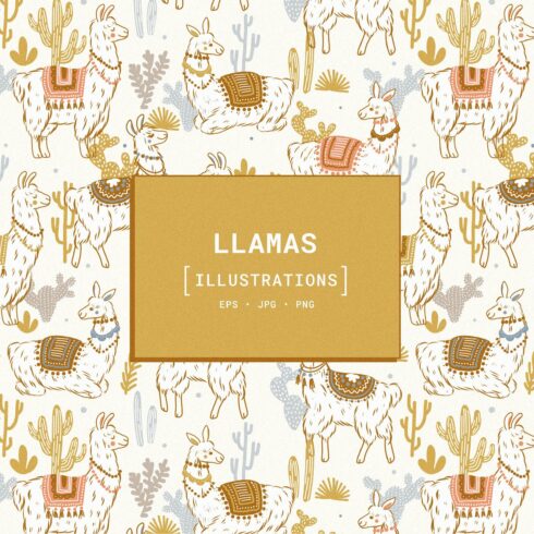 Llamas illustrations cover image.