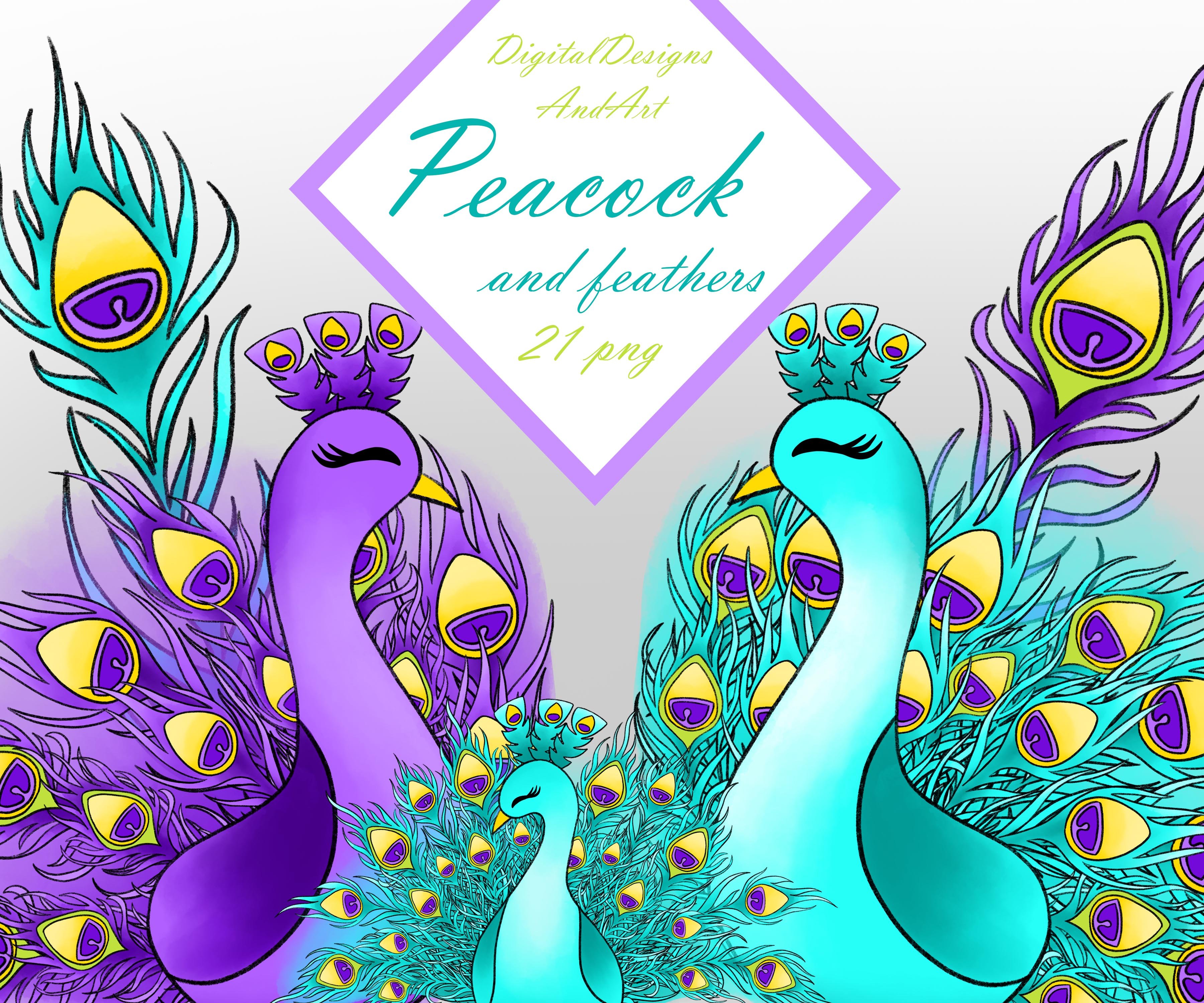 Peacock clipart cover image.