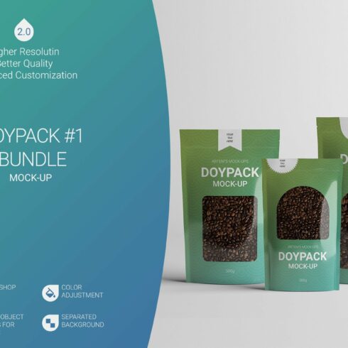 Doypack Pouch Mockup cover image.