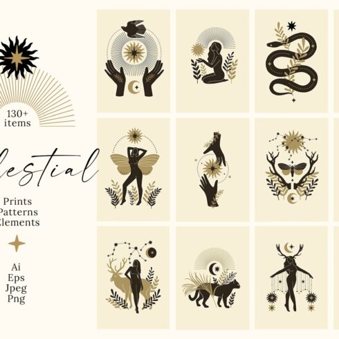 "Celestial" Illustrations&Patterns cover image.