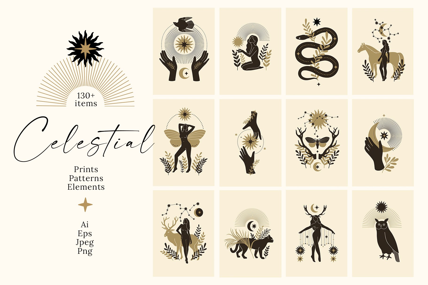 "Celestial" Illustrations&Patterns cover image.