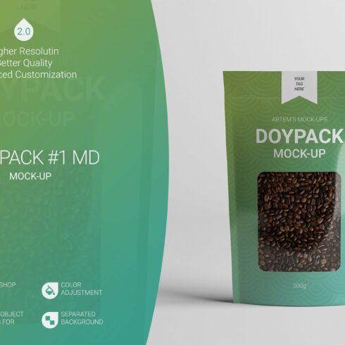 Doypack Pouch Mockup cover image.