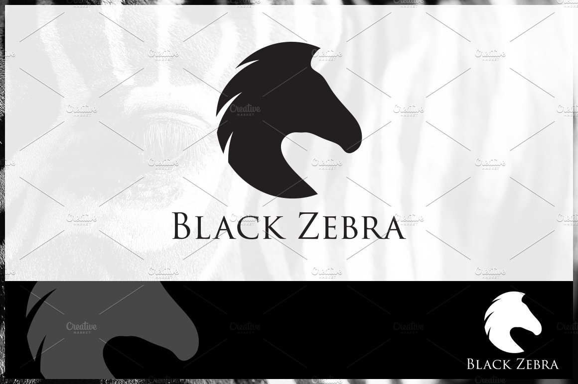 Black Zebra Logo Template cover image.
