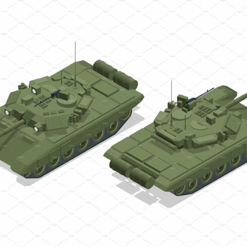 Isometric Main battle tank. The T-90 cover image.