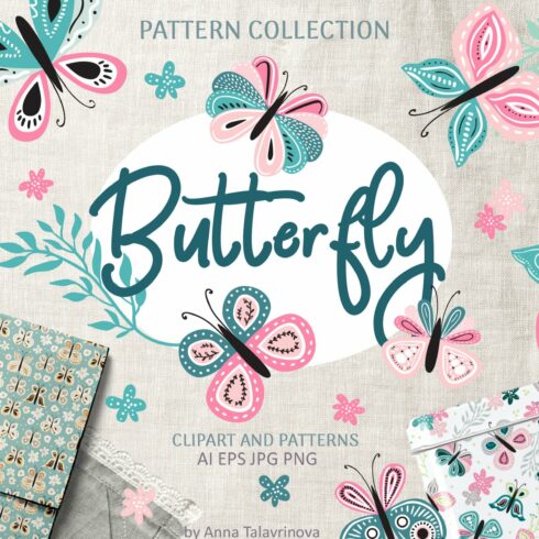 Butterflies patterns collection cover image.
